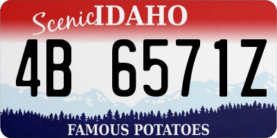 ID license plate 4B6571Z