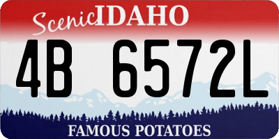 ID license plate 4B6572L