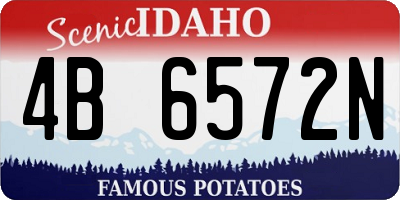 ID license plate 4B6572N