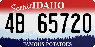 ID license plate 4B6572O