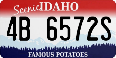 ID license plate 4B6572S