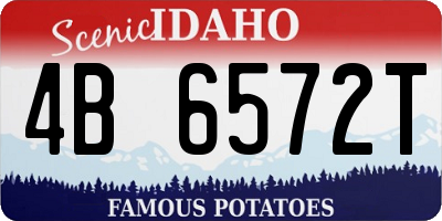 ID license plate 4B6572T