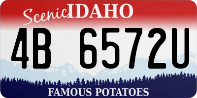 ID license plate 4B6572U