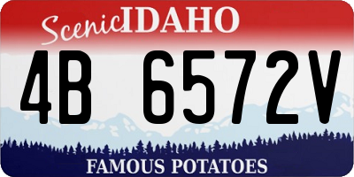 ID license plate 4B6572V