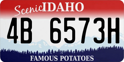 ID license plate 4B6573H