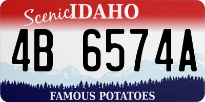 ID license plate 4B6574A