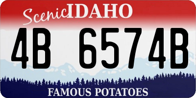 ID license plate 4B6574B