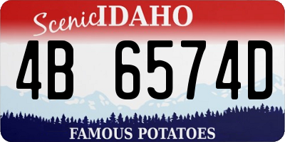 ID license plate 4B6574D