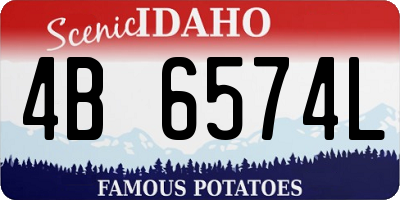 ID license plate 4B6574L