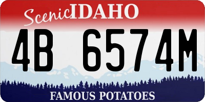 ID license plate 4B6574M