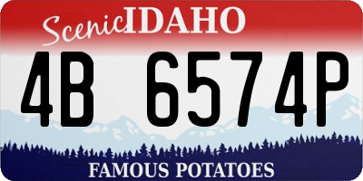 ID license plate 4B6574P