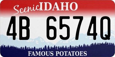 ID license plate 4B6574Q