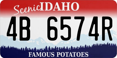 ID license plate 4B6574R