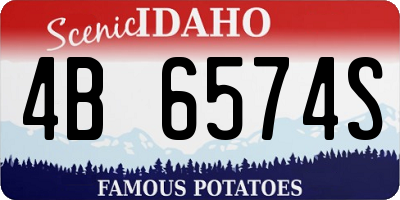 ID license plate 4B6574S