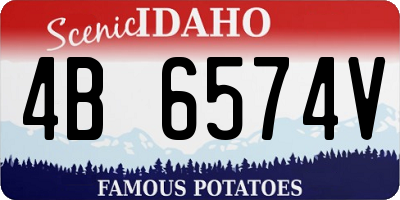 ID license plate 4B6574V