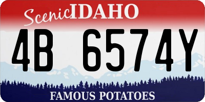 ID license plate 4B6574Y