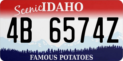 ID license plate 4B6574Z