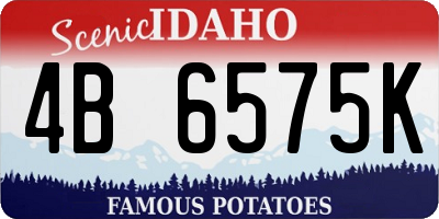 ID license plate 4B6575K