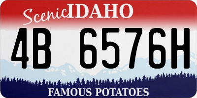 ID license plate 4B6576H