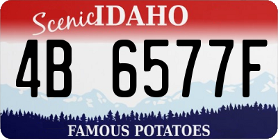 ID license plate 4B6577F