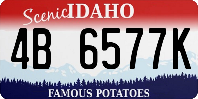 ID license plate 4B6577K