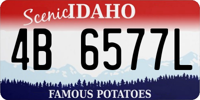 ID license plate 4B6577L
