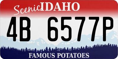 ID license plate 4B6577P