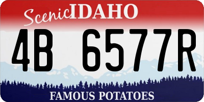 ID license plate 4B6577R