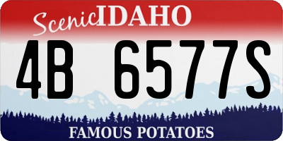 ID license plate 4B6577S