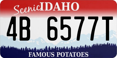 ID license plate 4B6577T