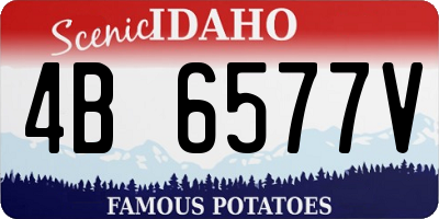 ID license plate 4B6577V