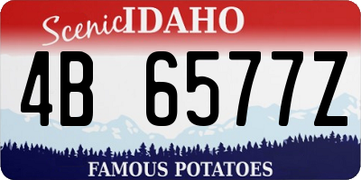 ID license plate 4B6577Z