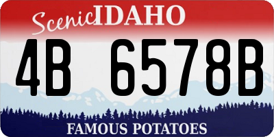 ID license plate 4B6578B