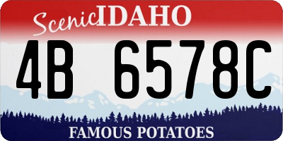 ID license plate 4B6578C