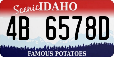 ID license plate 4B6578D