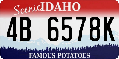 ID license plate 4B6578K