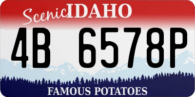 ID license plate 4B6578P