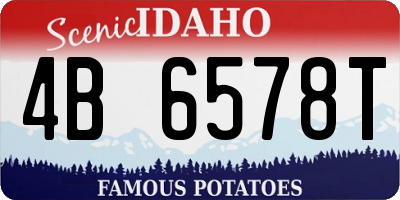 ID license plate 4B6578T