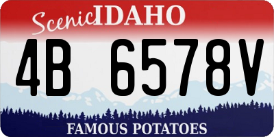 ID license plate 4B6578V