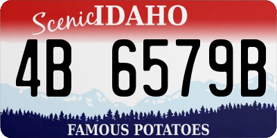 ID license plate 4B6579B