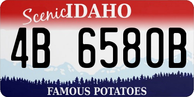 ID license plate 4B6580B