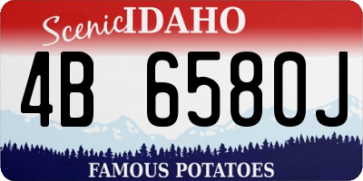 ID license plate 4B6580J