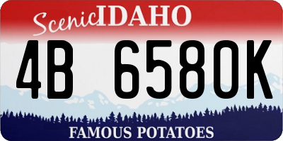 ID license plate 4B6580K
