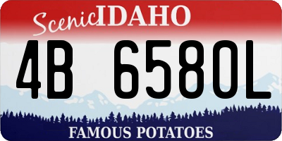 ID license plate 4B6580L