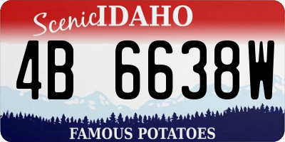 ID license plate 4B6638W