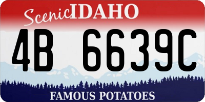 ID license plate 4B6639C