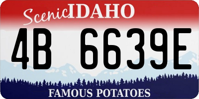 ID license plate 4B6639E