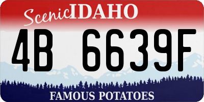 ID license plate 4B6639F