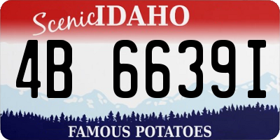 ID license plate 4B6639I