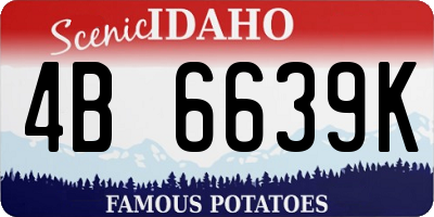 ID license plate 4B6639K